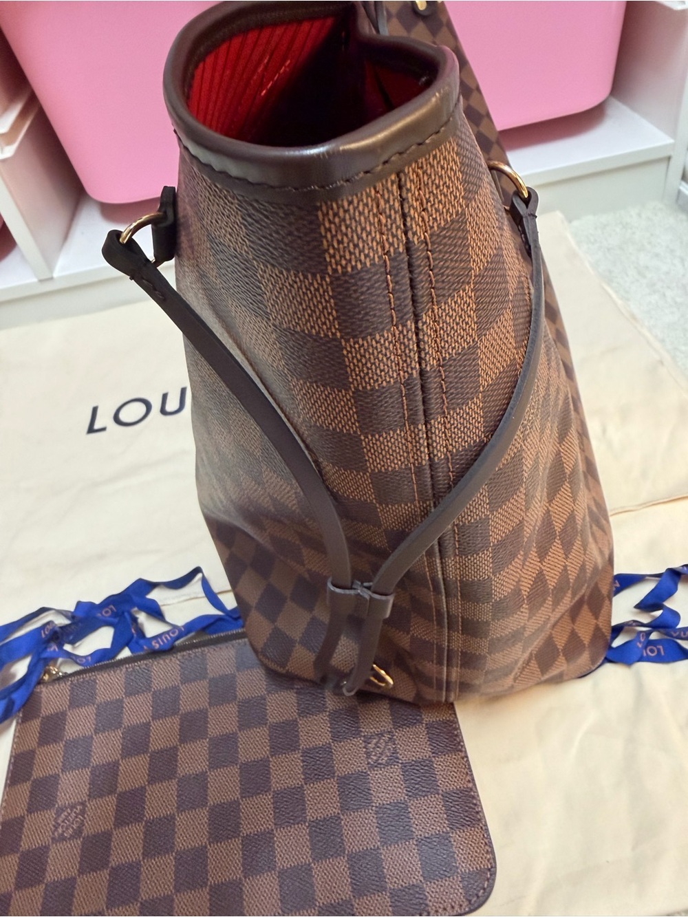 Louis Vuitton Neverfull GM with Red Stripe Interior - Picture 3 of 8